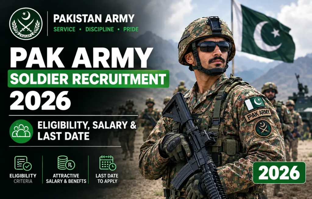 Pak Army Soldier Recruitment 2026 – Eligibility, Salary & Last Date